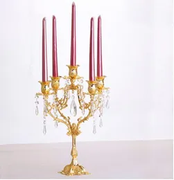 Candelabra de estilo europeu Candleira romântica 3 braços 5 braços jantaram luzes de castiça