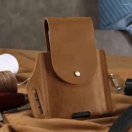 Taillenbeutel Herrenpacks Leder Handy Tasche Outdoor Sport männlich hängen Vorhaut Wear Belt Retro Money Clip Tasche