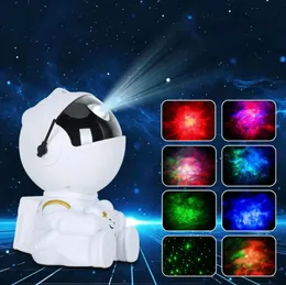 Galaxy Star Astronaut Projector Led 야간 조명 별이 빛나는 하늘 포장기 램프 장식 침실 방은 어린이 선물 선물 주변 조명