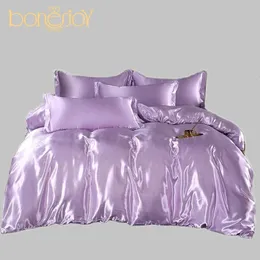 Bonenjoy 1pc Cover для летнего размера Queenking Size Covers Satin Parrure de Lit 2 Personnes с двуспальной кровати