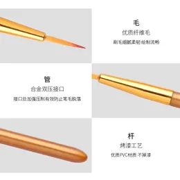 Yeni Japon Tırnak Çizim Kalemi 3 Parça Set İnce Halo Boya Yağı Jel Fırçası Çiçek Aracı Tırnak Sanat Araçları Seti için Toptan Satış