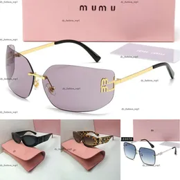 Mumiiubag Designer Okulary przeciwsłoneczne duże luksusowe męskie okulary przeciwsłoneczne Projektanci MIUI LUNEnette de Soleil Mui Mui Okulary przeciwsłoneczne Opcjonalne okulary Gogle z pudełkiem 382