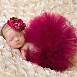 Tutu Kleid Neues heißes Verkauf Neugeborenes Kostüm -Outfit Baby Girls Photography Requisiten Mode Prinzessin Tutu Rock passung Stirnband TS017 D240507