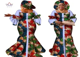 Afrikanische Kleider für Frauen Modedesign Neues afrikanisches Bazin Modedesign Kleid mit Schal afrikanische Kleidung WY23471427773