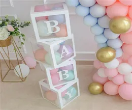 4 PCs Caixa de embalagem transparente Caixa de casamento Caixa de casamento Decoração de aniversário de festas Crianças Macaron Balão Balão Baby Shower9898681
