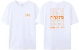 Herrt-shirts 2024 NYA 81 Letter Mens Racing T-shirt F-1 Oscar Piastri 81 Print F Racing 1 Fan Womens Harajuku Casual Cotton T T240506