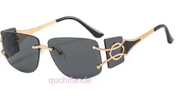 Klassische Marke Retro Crattire Sonnenbrille Personalisierte Personalisierte Rahmenfreier Ozeaner und Damen Mode vielseitiger Trend