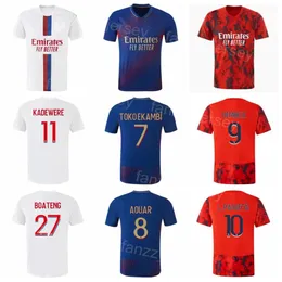 2022-23 Club Lyon 9 Dembele Soccer Jersey FC 7 Toko Ekambi 11 Kadewere 10 Paqueta 8 Aouar 15 Faivre Football Shirt Kits Navy Red W 277a