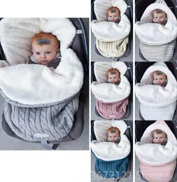 Coperte Spessa busta involuta per neonati per bambini involuta nata nata a sonno calda fasciatura calda passeggiata per neonati passeggino sacco di sonno footmoff