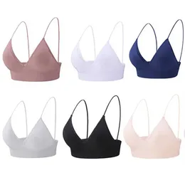 Sutiãs respiráveis ​​desossados ​​Triângulo Triângulo Esportivo Sem costura Bra Deep V Bralettes Fitness Yoga Top Womens Crop Topl2405