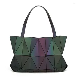 Akşam Çantaları Aydınlık Sac Bao Ladies Bag Diamond Tote Geometrik Kapitone Omuz Kadın Çantalar 2024 Bolsa Feminina Bir Ana