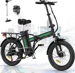 Fahrrad 20 "3,0 Fettreifen Elektrofahrrad -Fahrrad -Bike -Klapprad 250W 7 Geschwindigkeit