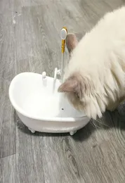 Cat Bowls Feeder Badewanne Automatischer Haustier Wasserspender Trinkerner elektronischer Brunnentrinkerschale für Kätzchenzubehör230J2242981