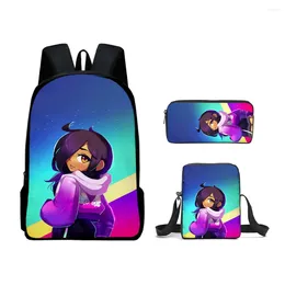 Новинка рюкзака Aphmau 3pcs set Boy Boy Girls School School School Bookbage Travel Laptop Laypack Plight Pencil Case