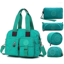 Shoulder Bags 5pcs/set Casual Original Bolsa Women Top-handle Bag Designer Luxury Handbags With Monkey Pendant