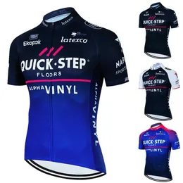 s QUICK STEP 2023 Summer Bicycle Jersey Racing Sports MTB Bicycle Shirt Ropea Ciclismo Mens Outdoor Bicycle Short sleeved Clothing J240506