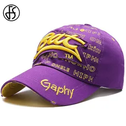 Ball Caps FS Trendy Green Purple Women Hat Cotton 3D Letter Snapback Baseball Cap da baseball per uomini Estey Outdoor Sports Golf Cappelli da golf Gorra Hombre Y240507