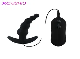 Vibrierende Analstecker -Perlen Prostata Massagebaste Clitoris Stimulator Anal Dildo Vibrator Butt Plug Anal Sex Toys for Woman Men 07019728853