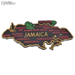 Kühlschrankmagnete Lychee Leben 1 Stück Jamaica Map gefrorener Magnet Cartoon Kältemittel Aufkleber DIY Handgefertigte Heimdekoration WX