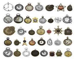 30pcs Componenti a orologio mista casuale componenti intrecciato collana in lega pendente alla ricerca di gioielli che producono accessori fai -da -te a vapore9360457