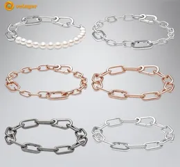 Volayer 925 Sterling Silver Bracelets Series سلسلة رابط ملائمة Me for Girl Gifts 2202226750911