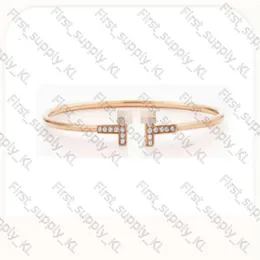 TiffanyJewelry Luxury Desginer Jewelry Popular Thome 925 Sterling Silver Classic Double Drop Glue Set Diamond Plating Bracelet Fashion 323