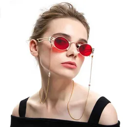 Brillenketten Ketten mit Brillenkette weiße Kristallperlen Plastik Perle Charm Lobster Sile Loops Sonnenbrille Accessoire Maske Hanging Seil