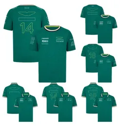 F1 2024 OFFICIAL TEAM DRIVER T-shirt Formel 1 Racing Polo Shirt Kort ärm Samma fans Summer Fashion Green Jersey T-shirt Custom