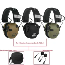 NRR23DB屋外戦術電子射撃Earmuff Antinoiseヘッドフォンサウンド増幅聴覚保護ヘッドセット折りたたみ240507