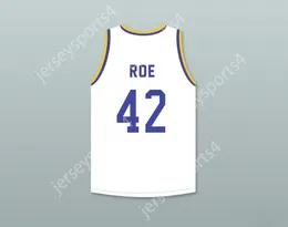 Custom Nay MENS GIOVANI/BAMBINI MATT nover Ricky Roe 42 Western University White Basketball Jersey con patchi blu patch top top cucitura S-6xl