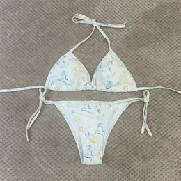 Sexy Bikini Badeanzug Schwimmanzug für Frauen Luxus weiße Blume 3D -Print Designer Badebekleidung Schwimmanzug Heiße Frühlingsbadeanzüge Sommer Beach Maillot de Bain