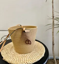 Borsa da spiaggia da donna LOE Donne secchio Lafita BASSE INFITE Summer Weaving Leisure Leation Shopping Designer di lusso