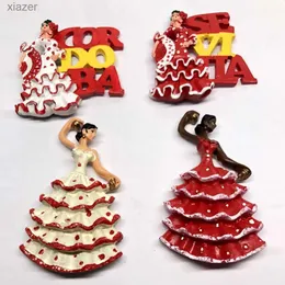 Kühlschrankmagnete spanische Touristenattraktion Charakter Souvenirs 3D -Harzkältemittel Magnet Küche und Hausdekorationsprodukte WX