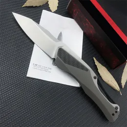 Neues KS 5500 Kollateral KVT Assisted Flipper Klappmesser Zwei-Tone-Drop-Point-Blatt-Aluminiumgriff mit Kohlefaser-Einsatz-Taktik-Jagd Camping-Kniver 1660