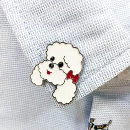 Brooches Cute Mini Dogs Enamel Alloy Lovely Pet Animal Shape Metal Shirt Collar Pins Clothes Accessories Party Gifts