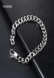 8mm men039s braccialetti in acciaio inossidabile marciapiedi cubano catena di colore argento in argento bracciale in oro bianco da donna domeni di gioielli 1721 cm HB39843879