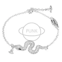 Дизайнерский Westwood Full Diamond Crasting Crasting Snake Bracelet с логотипом Star Punk Wersatile