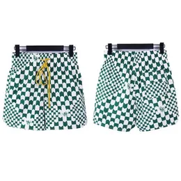 Hoch Edition Frühling/Sommer Neue Rhude Checkerboard Kordelkordel Shorts Lose High Street Casual Capris