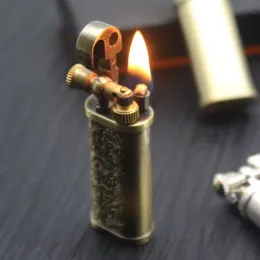 Aksesuarlar Vintage Flint Gazeteciler Flame Retro Metal Öğütme Tekerlek Petrol Eski Hendekleri Çakır Smoker Gadgets