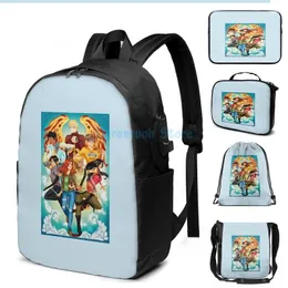 Zaino Funny Graphic Stampa i Mortali Instruments USB Charge Men School Borse Women Bag Travel Laptop