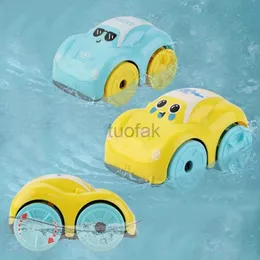 Bath Toys Children Bath Water Playing Toys ABS Clockwork Car Cartoon Vehicle Baby Bath Toy Kids Gift Amphibious Cars Bathroom Floating Toy d240507