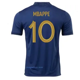 Мужское спорное костюм France Maillots de футбольные футбольные рубашки французский бензема mbappe varane pogba francia men gild