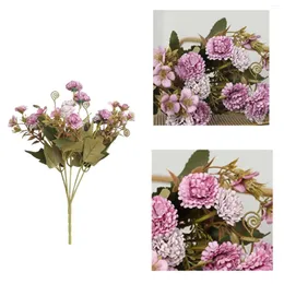 Decorative Flowers 11 Head Artificial European Small Clove Carnations Home Pography Christmas Decoration Handmade Wedding DIY