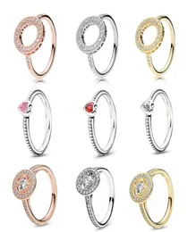 Neue beliebte 925 Sterling Silver CZ Ring Lucky Circle Round MS P Hochzeit Schmuck Accessoires8486027