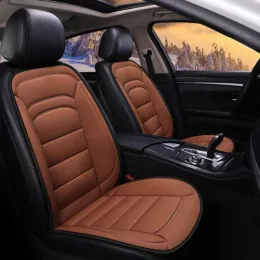 Täcker bilstol täcker 12v uppvärmd kudde universal auto cover elektrisk värmare pad vinter hålla varm matta kaffe/svart/grå