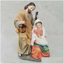 Party Decoration Miniature Holy Family Statue Baby Jesus For Christmas Home Desktop Relius Gift Drop Delivery Garden Festive Supplies Dhhgo