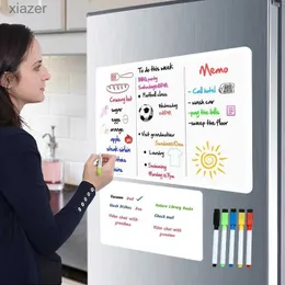 Ímãs de geladeira A3+A4 Magnético Borraçadeira seca Rótulo da geladeira Whiteboard Placa de cozinha apagável Lista flexível de memória de memória magnética WX