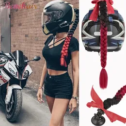 Celitta a elmetto benera a cucciolo a gradiente per casco per cuccioli di cavallo con una mano di aspirazione con bowknot per moto bici 1pcs 20 pollici 240507