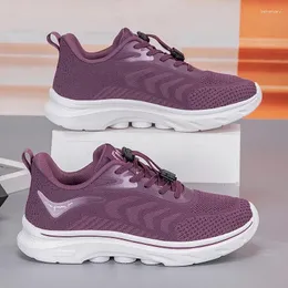 Casual Shoes Mom's Spring And Autumn Women's Breathable Sports Soft Bottom Lightweight Tenis For The Old Walking Father's