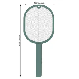 Zappers Electric Insect Racket昆虫トラップランプ2IN1ホーム屋内USB LEDバグフライ除去薄緑